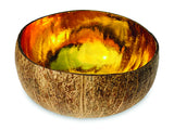 Natural Coconut Bowl Painted Gold