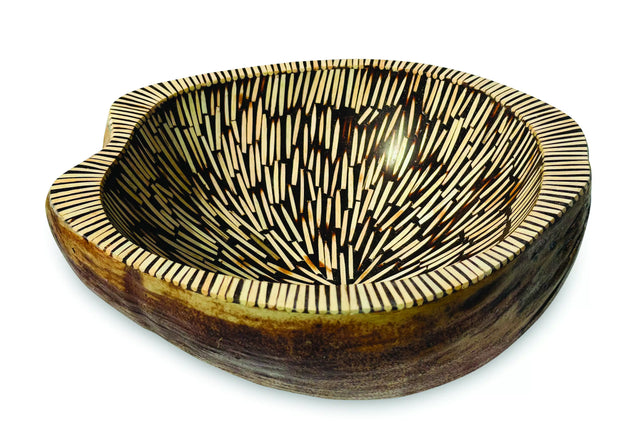 Burst Inlay Coconut Shell Bowl Brown