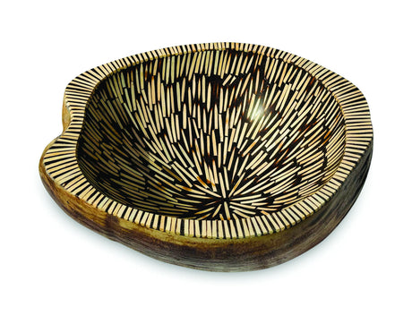 Burst Inlay Coconut Shell Bowl Brown