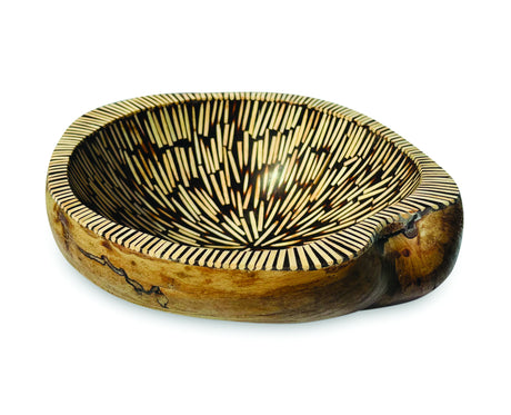 Burst Inlay Coconut Shell Bowl Brown