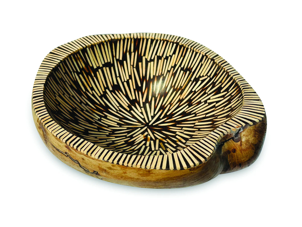 Burst Inlay Coconut Shell Bowl Brown