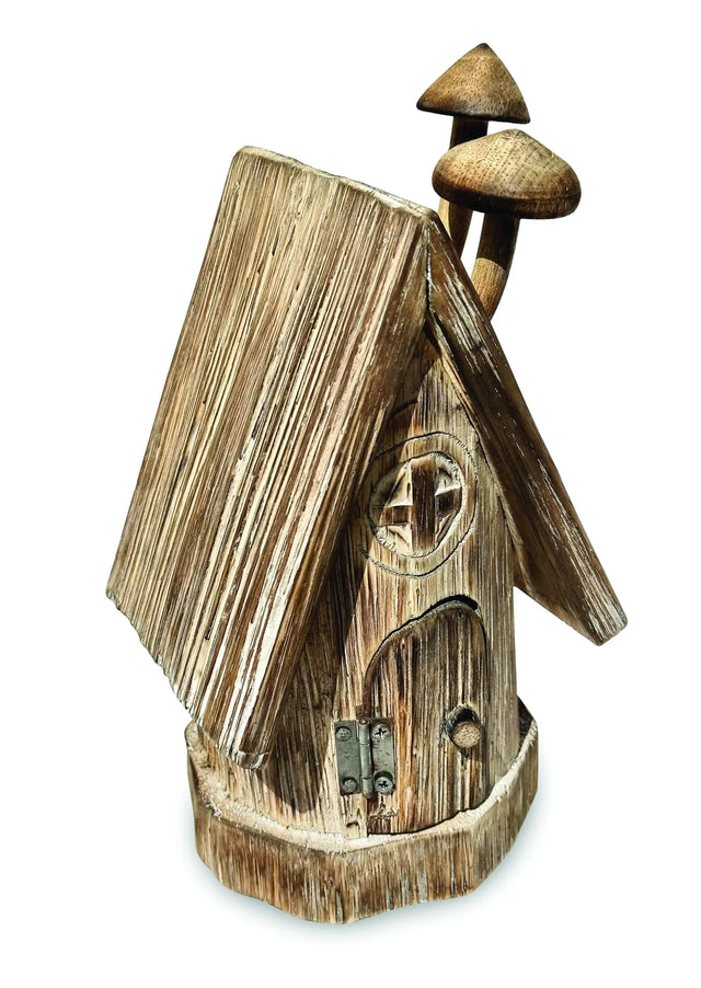 ENCHANTED FAIRY MUSHROOM LOG CABIN