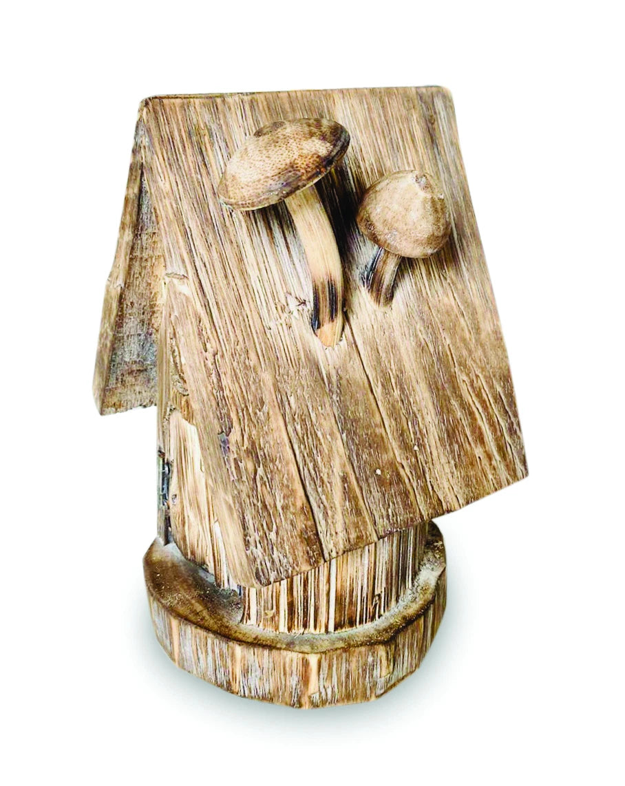 Enchanted Fairy Mushroom Log Cabin