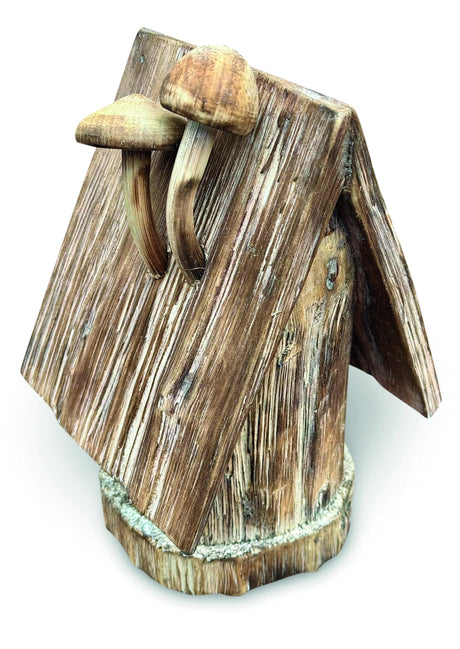 Enchanted Fairy Mushroom Log Cabin
