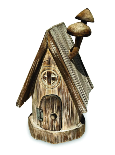 ENCHANTED FAIRY MUSHROOM LOG CABIN