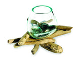 Driftwood With Molten Glass Bowl 10cm