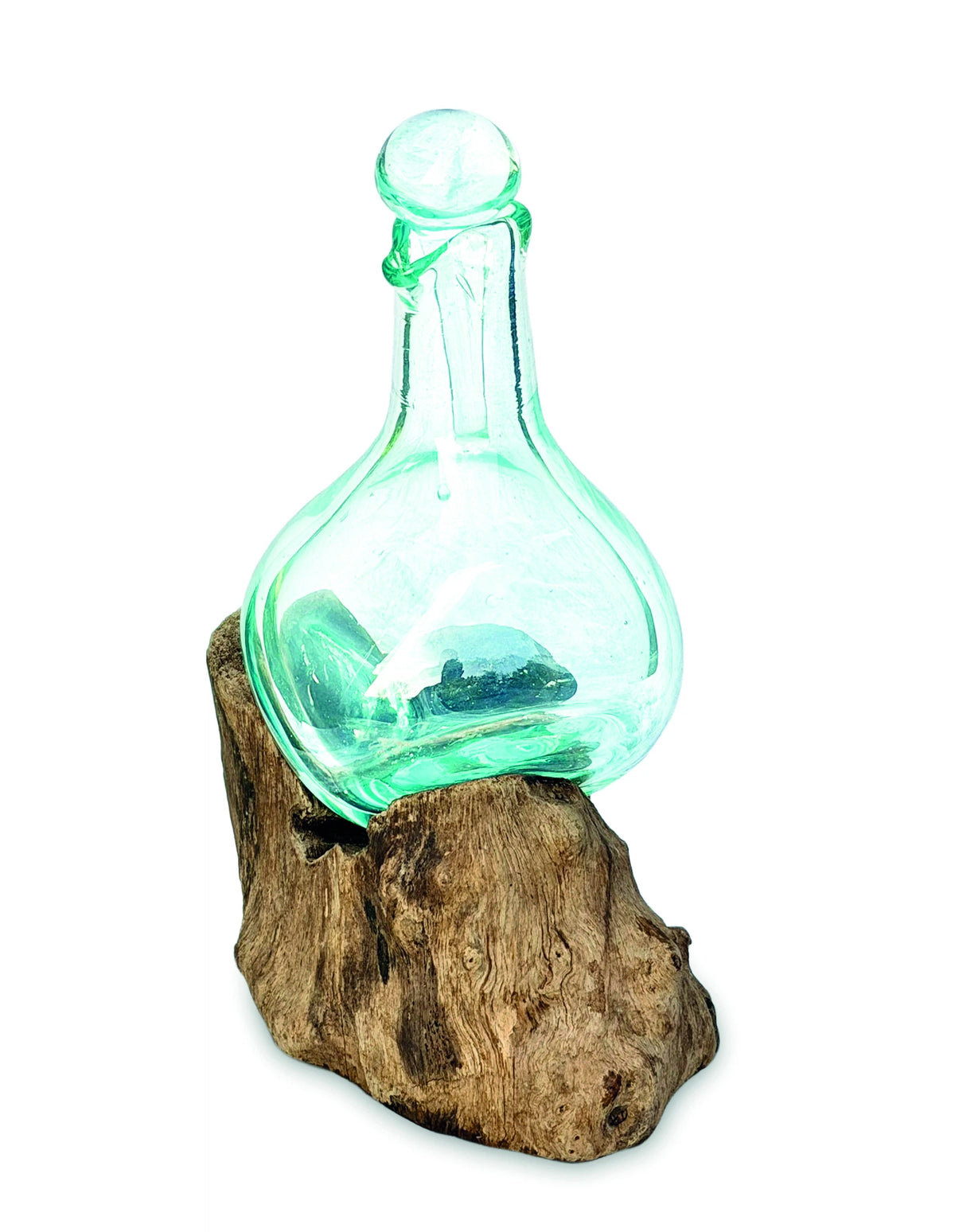 Root Molten Glass Baby Decanter/Oil & Vinegar Bottle