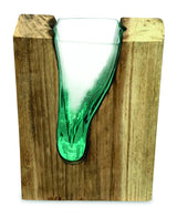 Rectangle Molten Lava Glass Vase 30cm