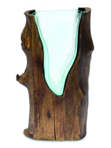 Rectangle Molten Lava Glass Vase 30cm
