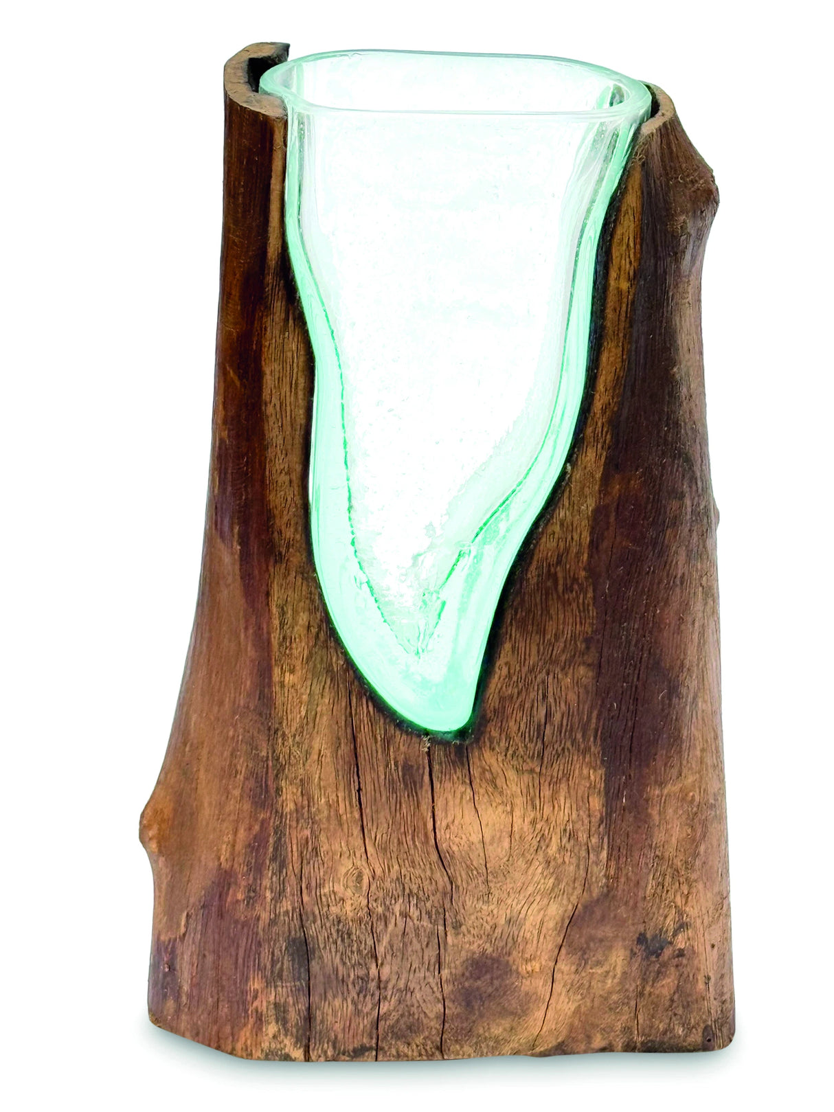 Rectangle Molten Lava Glass Vase 30cm