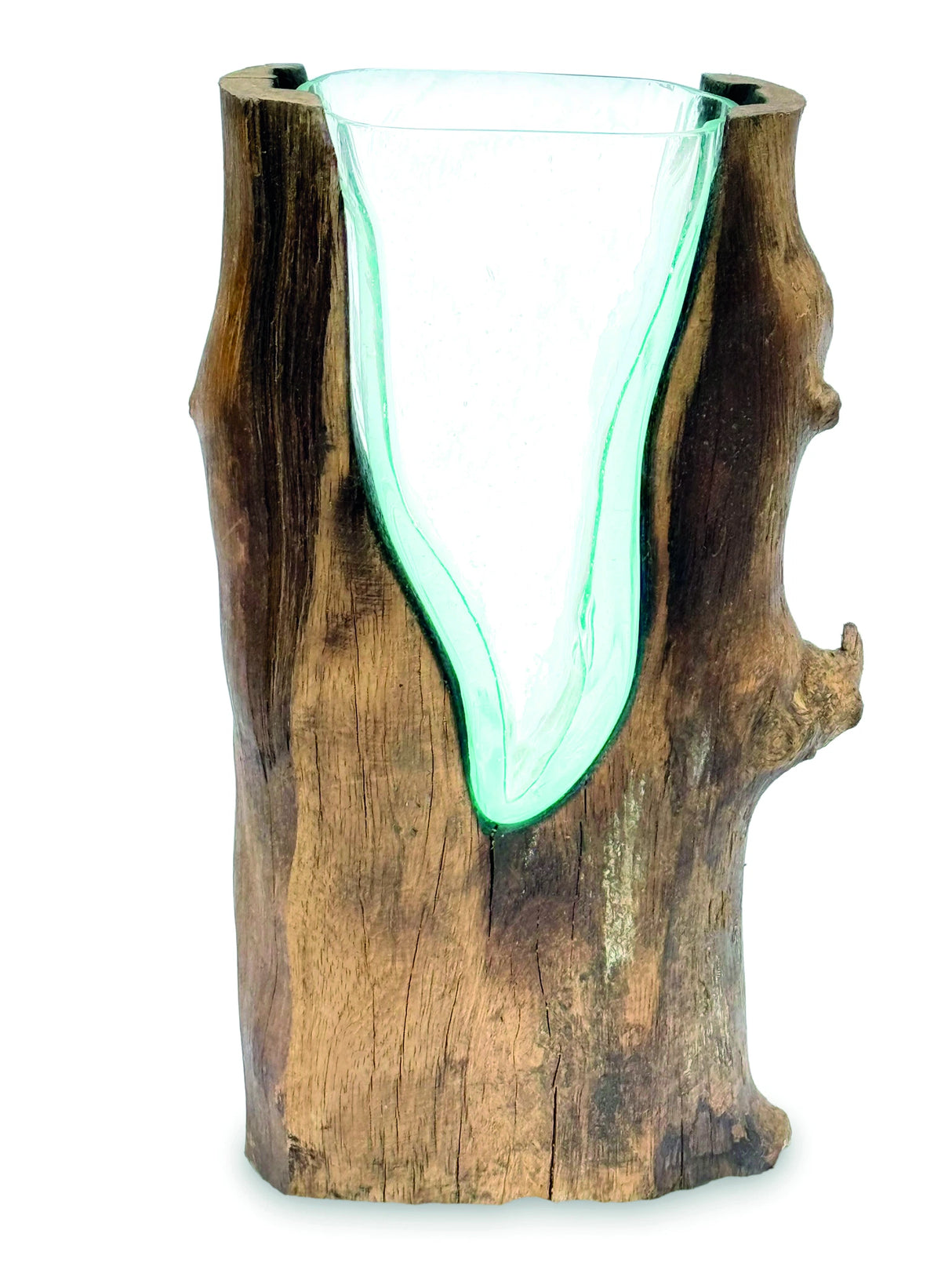 Rectangle Molten Lava Glass Vase 30cm