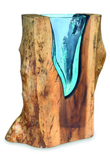 Rectangle Molten Lava Glass Vase 30cm
