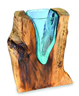 Rectangle Molten Lava Glass Vase 30cm