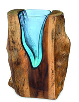 Rectangle Molten Lava Glass Vase 30cm