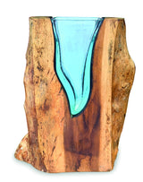 Rectangle Molten Lava Glass Vase 30cm