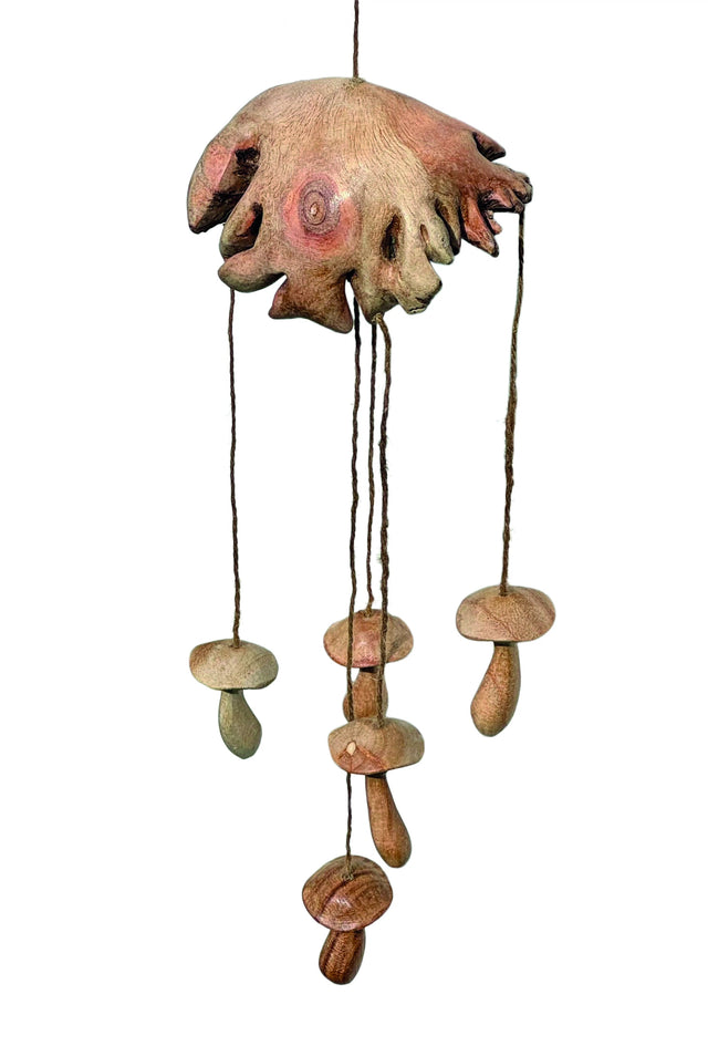 Wild Mushroom Sculpture Silent Wind Chime