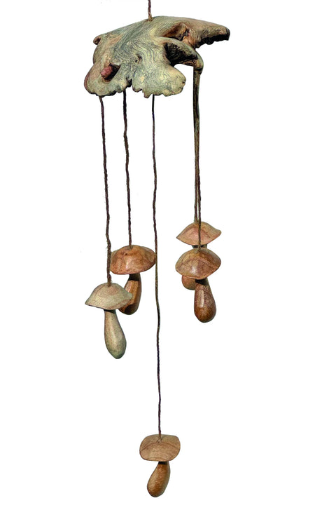 Wild Mushroom Sculpture Silent Wind Chime