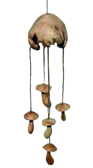 Wild Mushroom Sculpture Silent Wind Chime