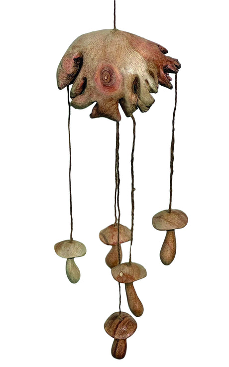 Wild Mushroom Sculpture Silent Wind Chime