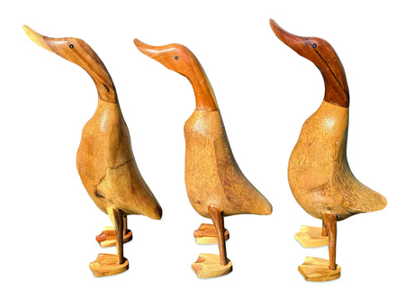 SMOOTH DUCK NATURAL 45cm LARGE, SET OF 3