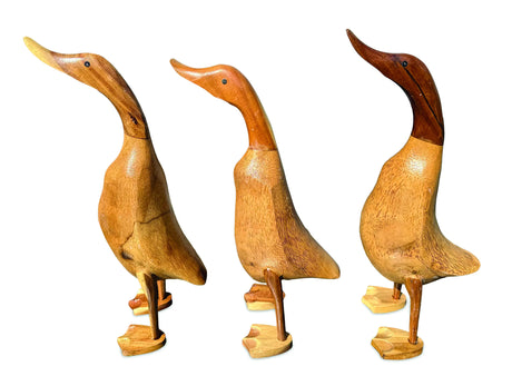 SMOOTH DUCK NATURAL 45cm LARGE, SET OF 3
