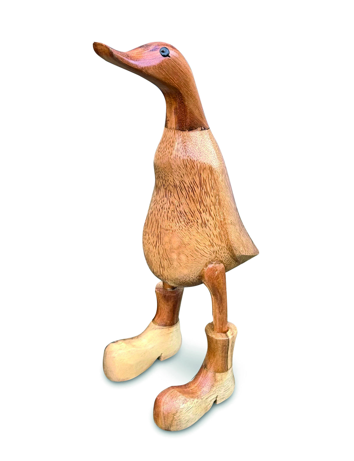 Wooden Duck In Boots 25cm