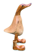 Wooden Duck In Boots 25cm