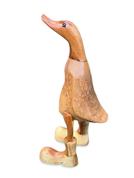 Wooden Duck In Boots 25cm