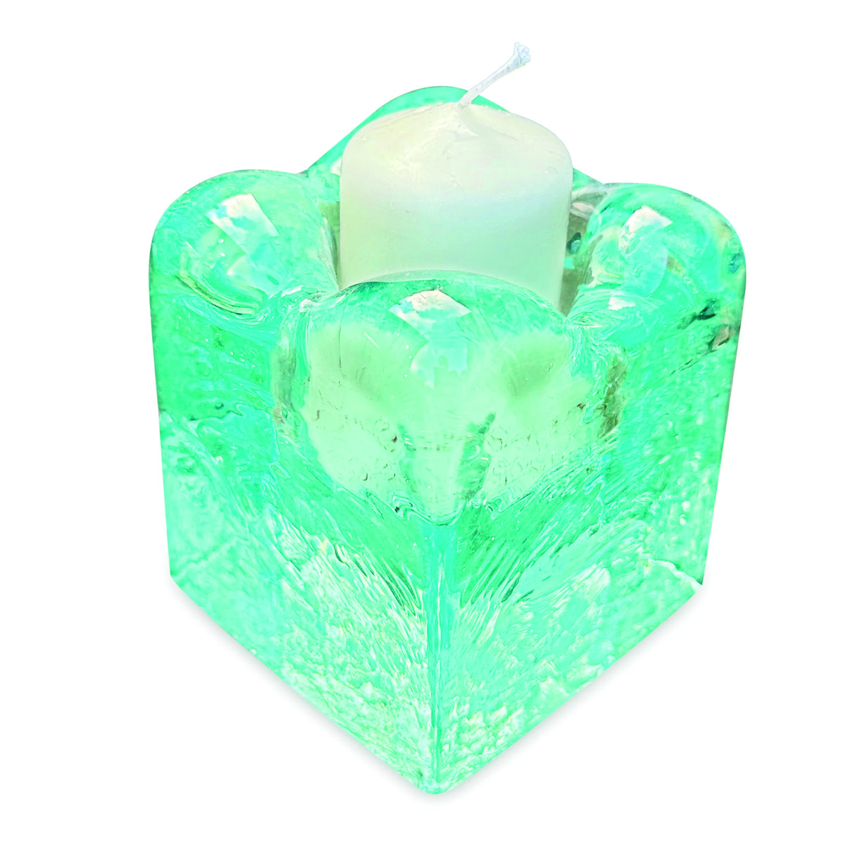 ICE CUBE TEA LIGHT HOLDER 8x8cm