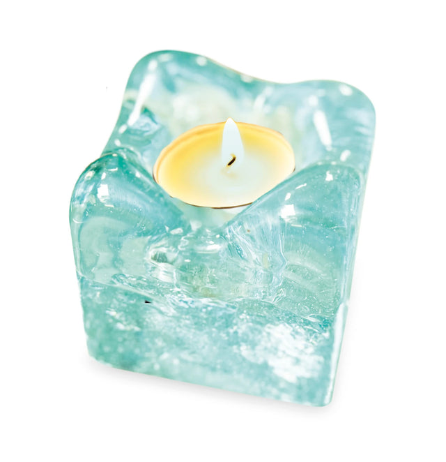 ICE CUBE TEA LIGHT HOLDER 8x8cm