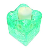 ICE CUBE TEA LIGHT HOLDER 8x8cm