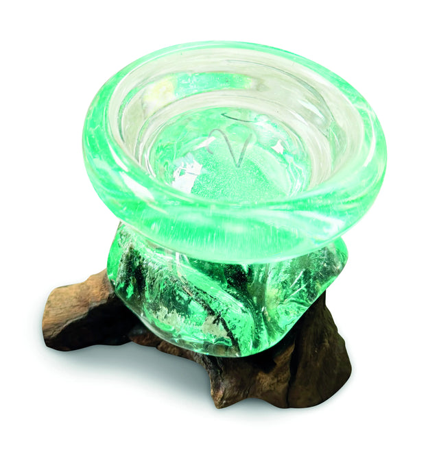 MOLTEN GLASS CANDLE HOLDER STAND LARGE (FOR LED CANDLES UP TO 6 CM DIAMETER)