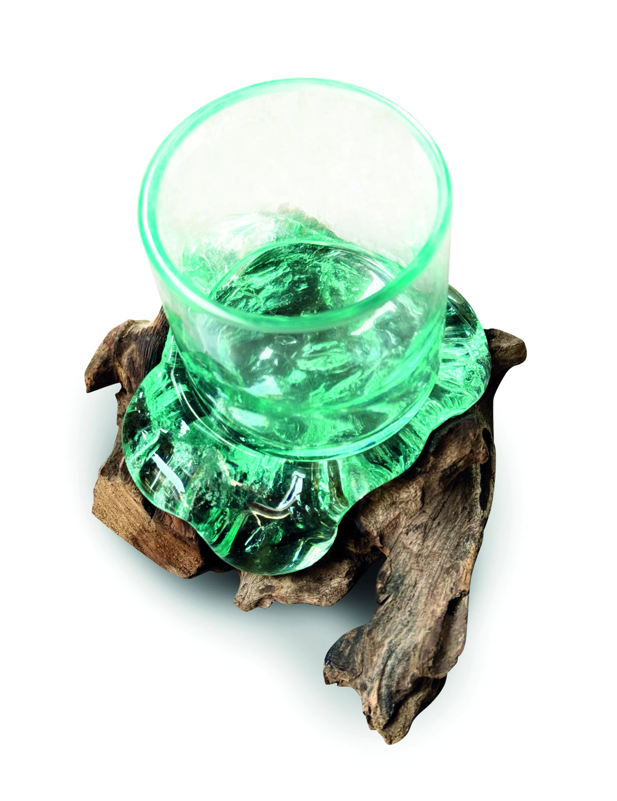Round Molten Glass Candle Tumbler (For Led Candles Up To 6cm Diameter)
