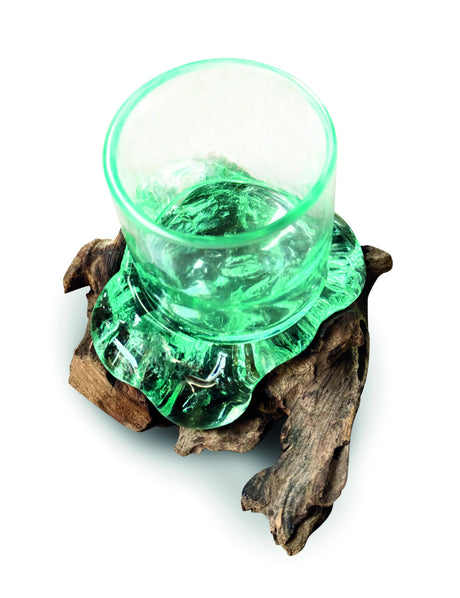 Round Molten Glass Candle Tumbler (For Led Candles Up To 6cm Diameter)