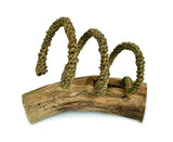 Driftwood & Rope Wine Holder Tilted