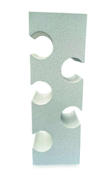 White Terrazzo Stone Cube Wine Rack 60cm