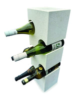White Terrazzo Stone Cube Wine Rack 60cm