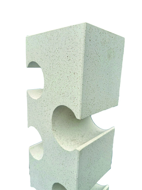 White Terrazzo Stone Cube Wine Rack 60cm