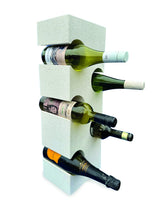 White Terrazzo Stone Cube Wine Rack 60cm