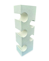 White Terrazzo Stone Cube Wine Rack 60cm