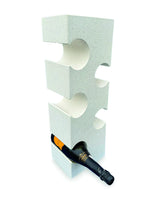 White Terrazzo Stone Cube Wine Rack 60cm