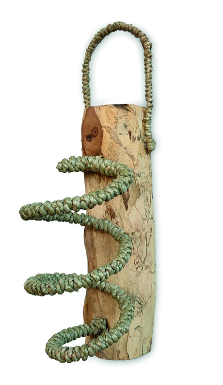 Driftwood & Rope Wine Holder Wall Hanging