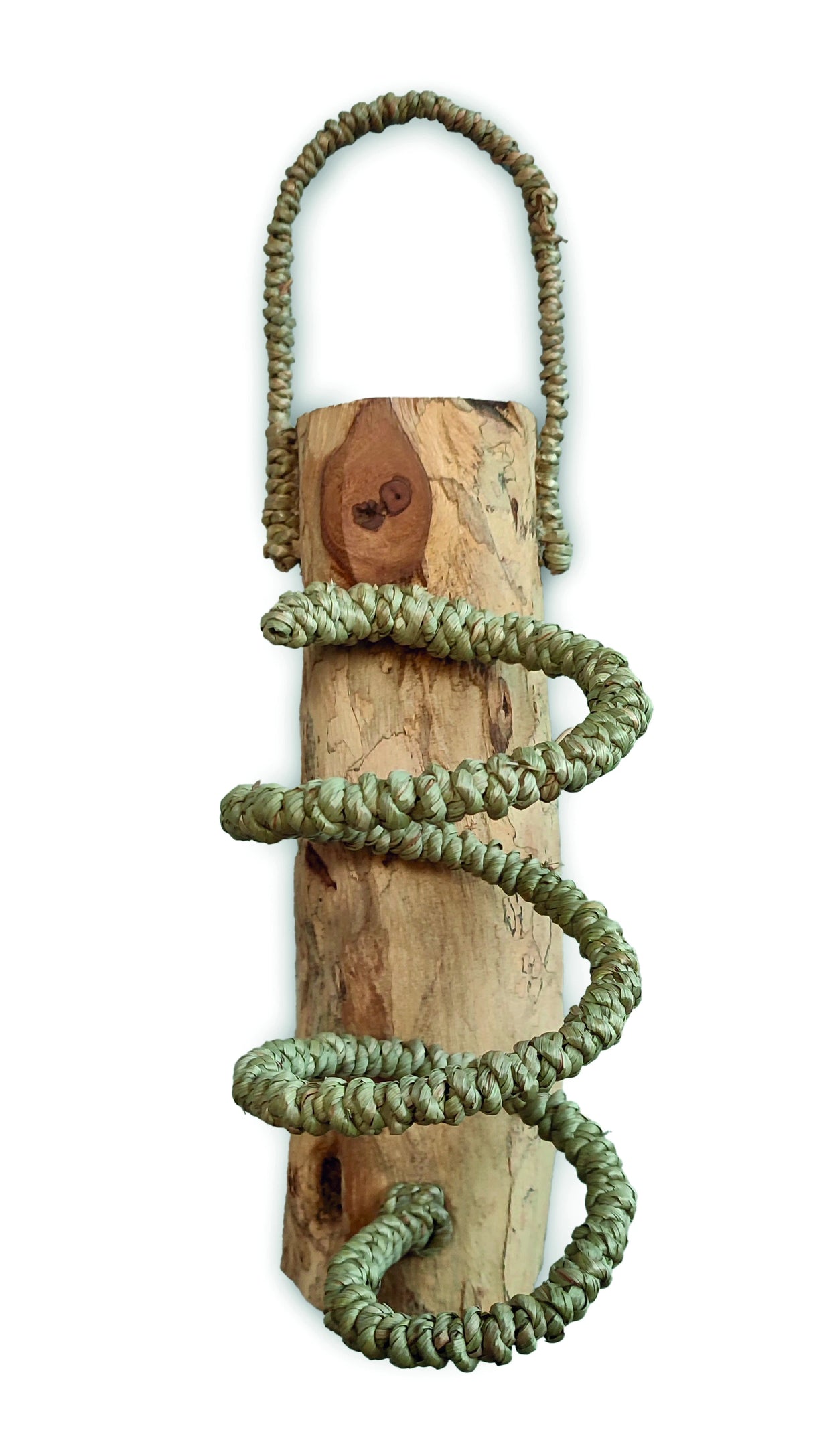 Driftwood & Rope Wine Holder Wall Hanging