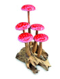 Fly Agaric Red/White 5 Mushroom Sculpture 16cm