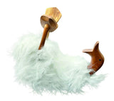 White Fluffy Drunken Daisy Duck