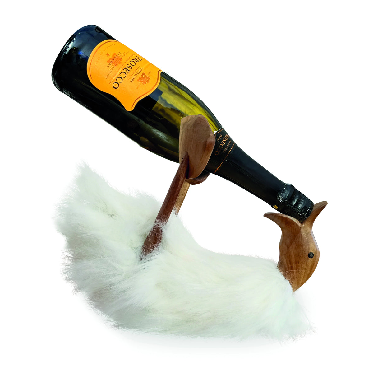 White Fluffy Drunken Daisy Duck