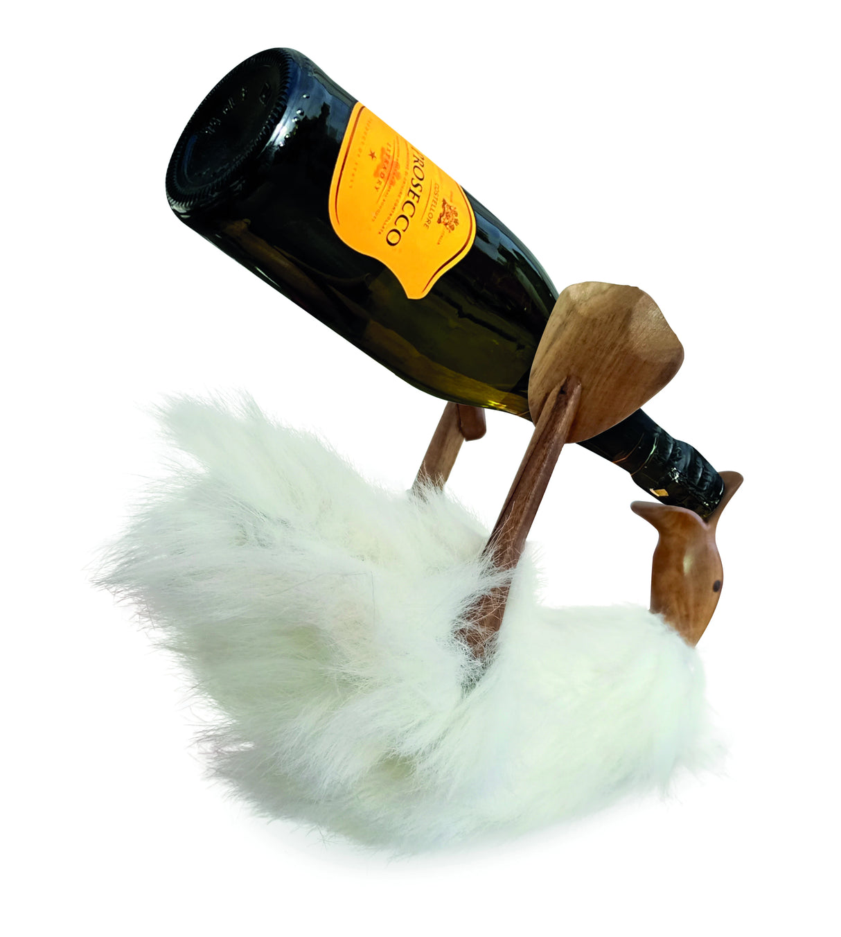 White Fluffy Drunken Daisy Duck