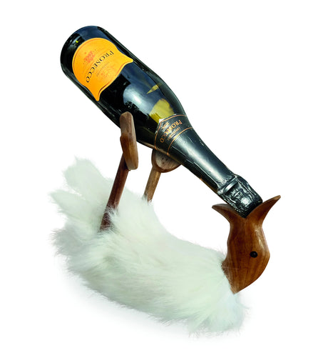 White Fluffy Drunken Daisy Duck