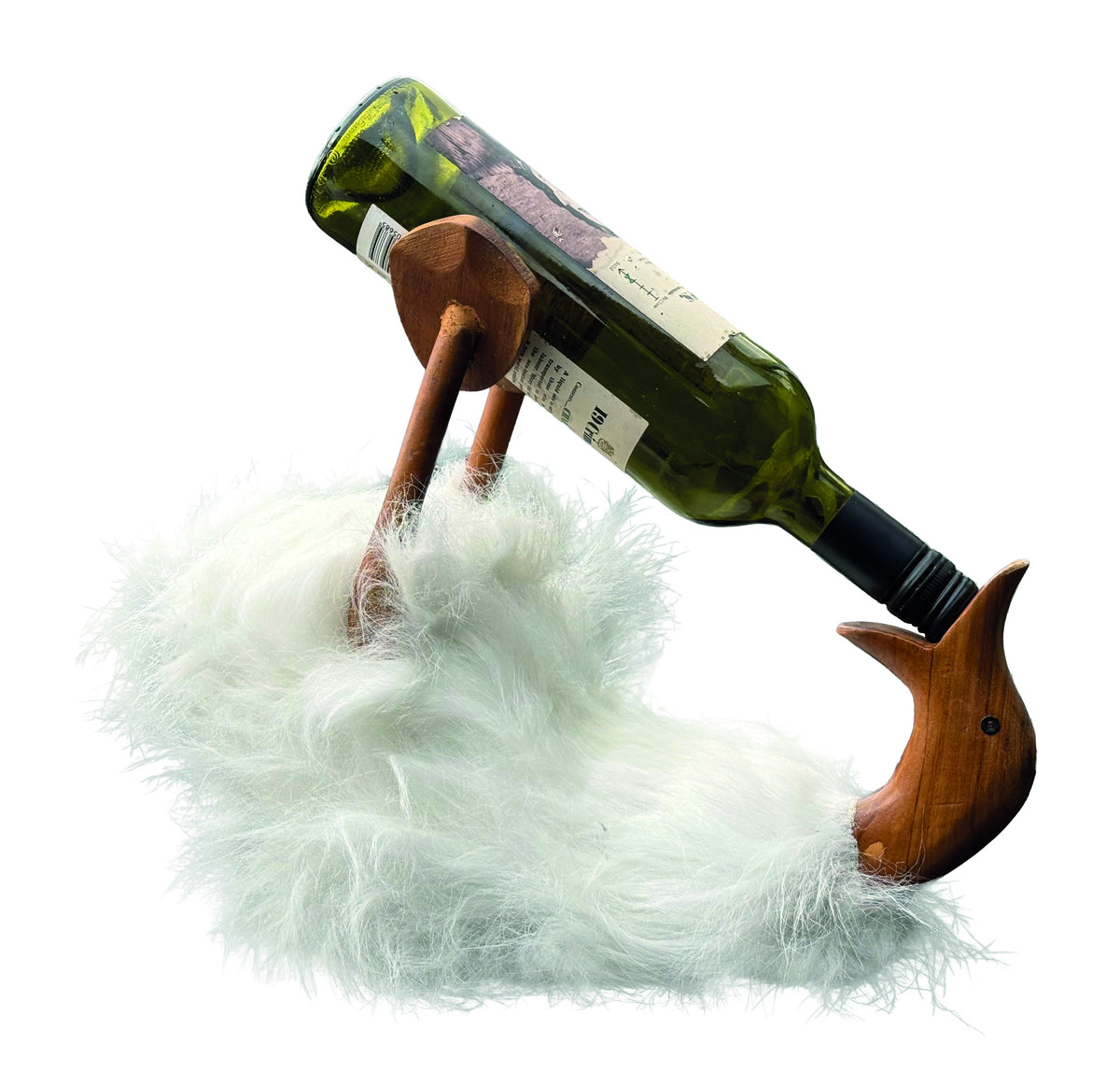 White Fluffy Drunken Daisy Duck