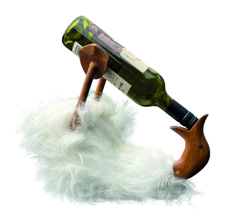 White Fluffy Drunken Daisy Duck